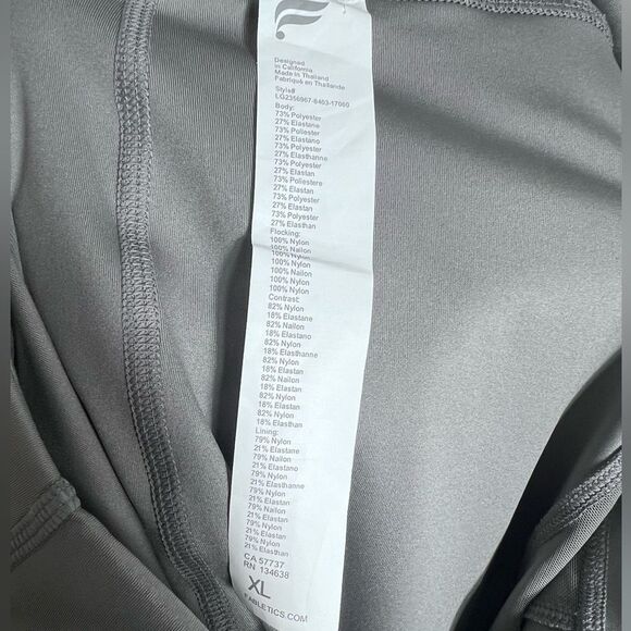 Fabletics Leggings Motion365+ Contour High-Waisted Gunmetal Gray Shine Size XL - Picture 6 of 14